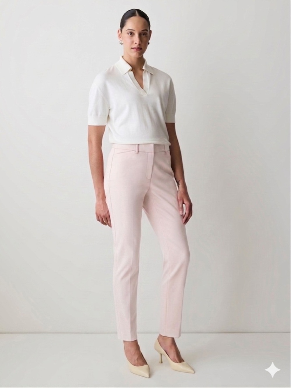NWT Curvy Fit Ankle Length Pants in Light Pink size 10